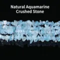 Polierte natürliche blaue Aquamarin-Splitter-Perlen für handgefertigtes Schmuckzubehör - Natürliche Aquamarin-Chips / Ca. 40cm Pro Strang