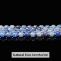 Perles cubiques en aventurine bleue naturelle pour la création de bijoux DIY et artisanat - 4-5mm environ 49 pièces / Aventurine Bleue Naturelle