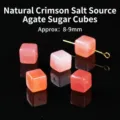 Natural Crimson Yanyuan Agate sugar cube loose beads for DIY jewelry making - Crimson Yanyuan Agate Style / 8-9MM / Crimson