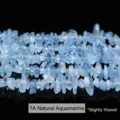 Natürliche hellblaue Aquamarin Splitterperlen für die Herstellung von DIY-Schmuck - 7A Natürliche Aquamarin Chips / 80cm/Strang