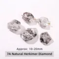 7A natuurlijke gefacetteerde Herkimer diamant kristallen kralen, onregelmatig 10-20 mm - 7A Graad Onregelmatige Kraal / 10-20 mm / Transparant met Insluitsels