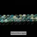 Perles carrées en agate mousse naturelle pour la fabrication de bijoux DIY en vert - 4-5mm environ 49 pièces / Agate mousse naturelle