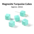 Natural 10mm mint green magnesite cube loose stone beads for DIY jewelry making crafts - Magnesite Turquoise Cube (Large)