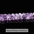 Perles carrées en améthyste violette naturelle pour la fabrication de bijoux DIY - 6-7mm environ 37 pièces / Améthyste de Rêve Naturelle