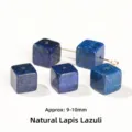 Natural deep blue lapis lazuli cube beads for DIY jewelry making, 9-10mm square shape - Sugar Cube Style / 9-10mm / Aqua