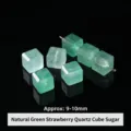 Natural green strawberry quartz cube loose beads, approx 9-10mm for DIY crafts - Sugar Cube Style / 9-10mm / Light Green