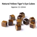 Natural yellow tiger eye stone cube beads 11-12mm dimensions for DIY jewelry making accessories - Sugar Cube Style / 11-12mm / Tan