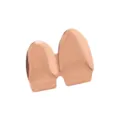 Stylish hiphop double canine tooth grillz caps featuring premium rose gold plating finish - Double Fang Style / Rose Gold