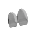 Silver plated hip-hop style double fang dental grillz accessory for teeth decoration - Double Fang Style / Black