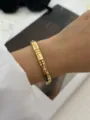 Bracciale elastico placcato in oro con cristalli scintillanti per gioielli donna - A857单钻手链