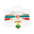 Festliches Weihnachts-Armbandset mit Holly Merry Buchstabenperlen und Anhängern - HOLLY MERRY Stil (#10)