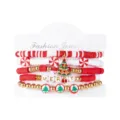 Weihnachtsarmband-Set aus Fimo-Perlen mit MERRY-Buchstaben und Tannenbaum-Anhänger - MERRY Buchstabenperlen Stil (#13)