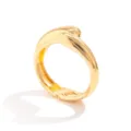 Detail van goudgepolijste waterdruppel armband met een verende scharniersluiting. - Gouden Stijl 1 (322357)