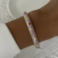 Lavender enamel floral bangle with vintage Forbidden City style patterns for women - 6CM Diameter / Light Purple Vintage Floral (BR26Y0276-2)