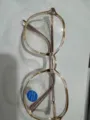Stylish tea-colored irregular round eyeglasses frame with blue light blocking lenses - Blue Light Blocking Lens / Transparent Tea