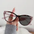 Retro cat-eye photochromic anti-blue light glasses with tortoiseshell pink frame - Anti blue light / Leopard Frame