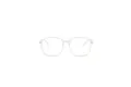 Occhiali anti-luce blu unisex con montatura quadrata trasparente e cerniere in argento - Montatura Bianca