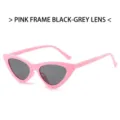 Occhiali da sole cat-eye rosa alla moda con lenti grigio scuro eleganti per estate - Montatura Rosa Lente Grigia