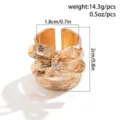Anello a fiocco strutturato placcato oro con centro in cristallo, diametro 1,8 cm, gioielli chic - Anello (650725) / Oro