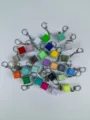 Colorful transparent mechanical keyboard switch keychain stress relief toy color detail view - With Lights / Random