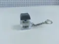 Transparent mechanical keyboard switch keychain with light-up stress relief fidget toy. - 006