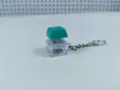 Transparent mechanical keyboard switch fidget toy keychain with LED light, decompression pendant - 011