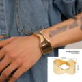 Markanter, unregelmäßig gedrehter Goldarmreif für Herren-Hip-Hop-Mode, SKU-Variante - Unregelmäßiger Gedrehter Offener Stil (8102392) / Gold