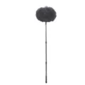 Extendable microfiber feather duster for high ceiling and home cleaning tool with long pole. - Gray