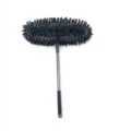 Grey extendable chenille microfiber duster with stainless steel telescopic pole - 1.4m / Gray