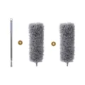 Set di piumino telescopico per la casa con asta in acciaio inossidabile e due teste di ricambio. - Set 1.4m (2 Teste) / Grigio