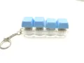 Mechanical keyboard switch keychain decompression toy portable stress relief fidget pendant gadget. - 4-Key Luminous / Blue
