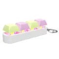 4-key mechanical keyboard fidget keychain with colorful LED light and pastel keycaps - Size Six / 4 Keys Without Light
