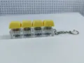 Mechanical keyboard switch keychain 4 keys decompression stress relief toy with light - Four-Key Thick Cover Ordinary Chain / No Light / Yellow