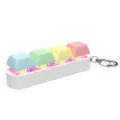 Detailed close-up of a 4-key mechanical keyboard fidget keychain with RGB lighting effects - Type Four / 4 Keys Without Light