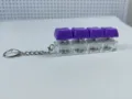 Four-key mechanical keyboard switch fidget keychain with purple keycaps and LED light. - Four-Key Thick Cover Ordinary Chain / No Light / Deep purple