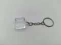 Clear acrylic mechanical switch tester keychain base frame for DIY keyboard accessory - Single Key Base With Ring Chain / High Transparency