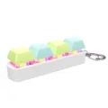 RGB light-up 4-key mechanical keyboard fidget toy keychain for daily stress relief - Size Five / 4 Keys Without Light