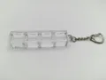 Clear acrylic 4-slot mechanical switch tester base with a durable metal keychain link - Four Key Base With Regular Chain / High Transparency