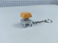 Transparent luminous mechanical keyboard switch keychain detail view, stress relief toy. - Athlete Portrait 3