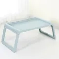 Einfacher klappbarer Laptop-Schreibtisch fürs Bett, hellblauer Kunststofftisch für Studenten. - 68*35.8*27.5cm / Himmelblau