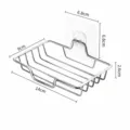 Stainless steel soap holder wall mounted sponge drain rack for kitchen and bathroom storage - Silver Stainless Steel