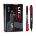 Oil-based permanent marker pen set, thick head waterproof drawing marker, 10 pcs bulk pack. - Red