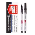 Single-head oil-based permanent marker pen 1.0mm fine point waterproof pen 10pcs - Black