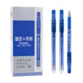 Set of blue erasable gel pens with 0.5mm needle tip refills for students and office use - 0.5mm / Crystal Blue