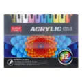 Jupai 12 colors acrylic paint markers set, 4mm bullet tip waterproof art pens for painting. - Twelve Colors
