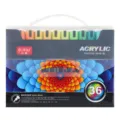 Jupai 36 colors acrylic paint markers set, 4mm tip, waterproof art markers for DIY crafts. - 36 Colors