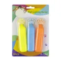 Cute cat paw highlighter set with pastel colors, creative design for eye protection study. - 3pcs / Yellow Blue Orange Fluorescent