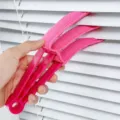 3-Finger Blind Cleaning Brush Detachable Microfiber Shutter Cleaner for Air Conditioner Vents - Single Blind Brush - Bagged / Rose Red