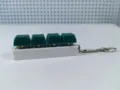 4-key mechanical keyboard switch keychain fidget toy with dark green keycaps and white base - Deep Green Style (Model 27) / 4 Keys Without Light