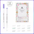 Lot complet de 12 marqueurs acryliques métalliques avec pointes pinceaux pour DIY - Pointe Dure / Ensemble de 12 Couleurs